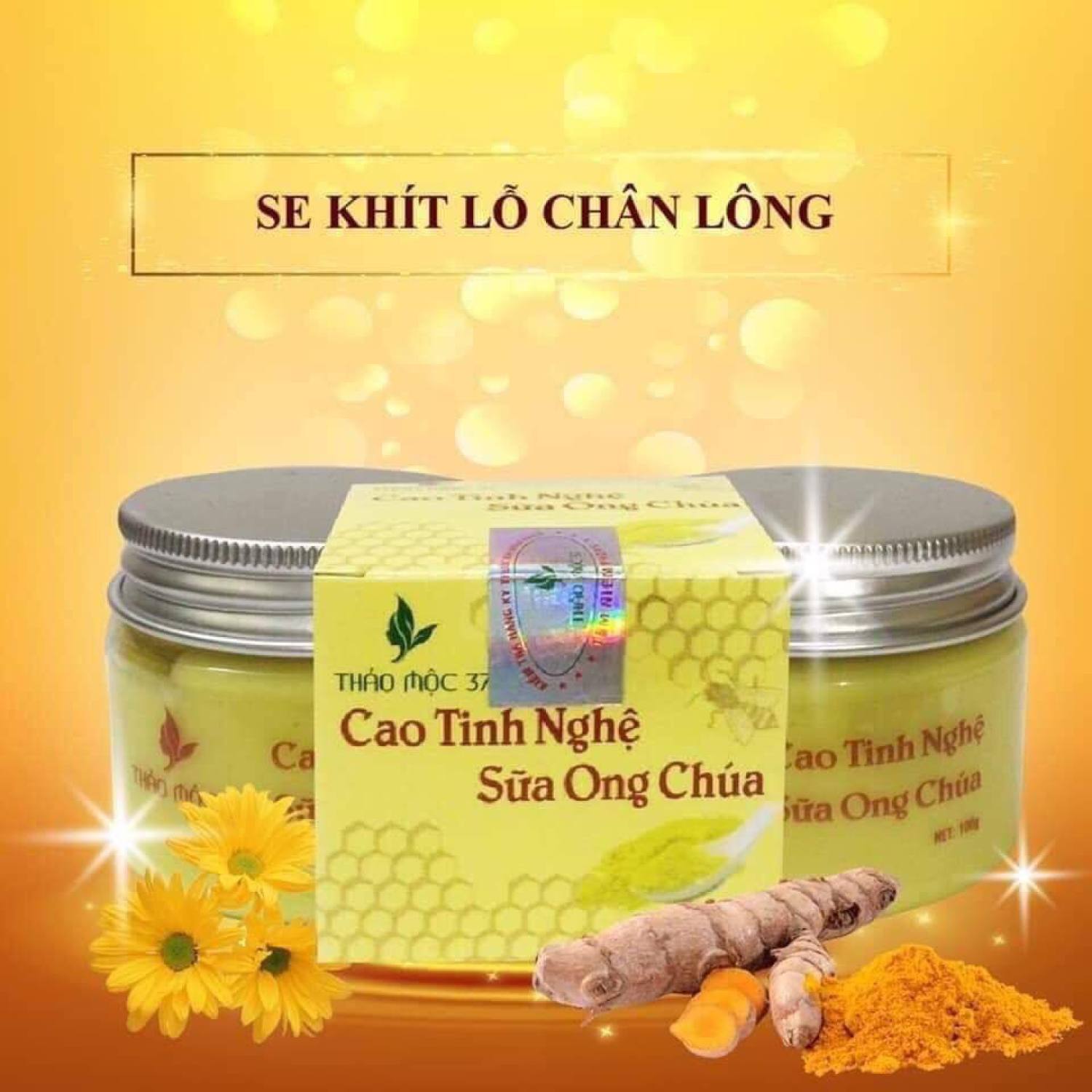 VIÊN TINH BỘT NGHỆ MẬT ONG 37 [ tặng cao tinh nghệ sữa ong chúa tɾị giá 175K]