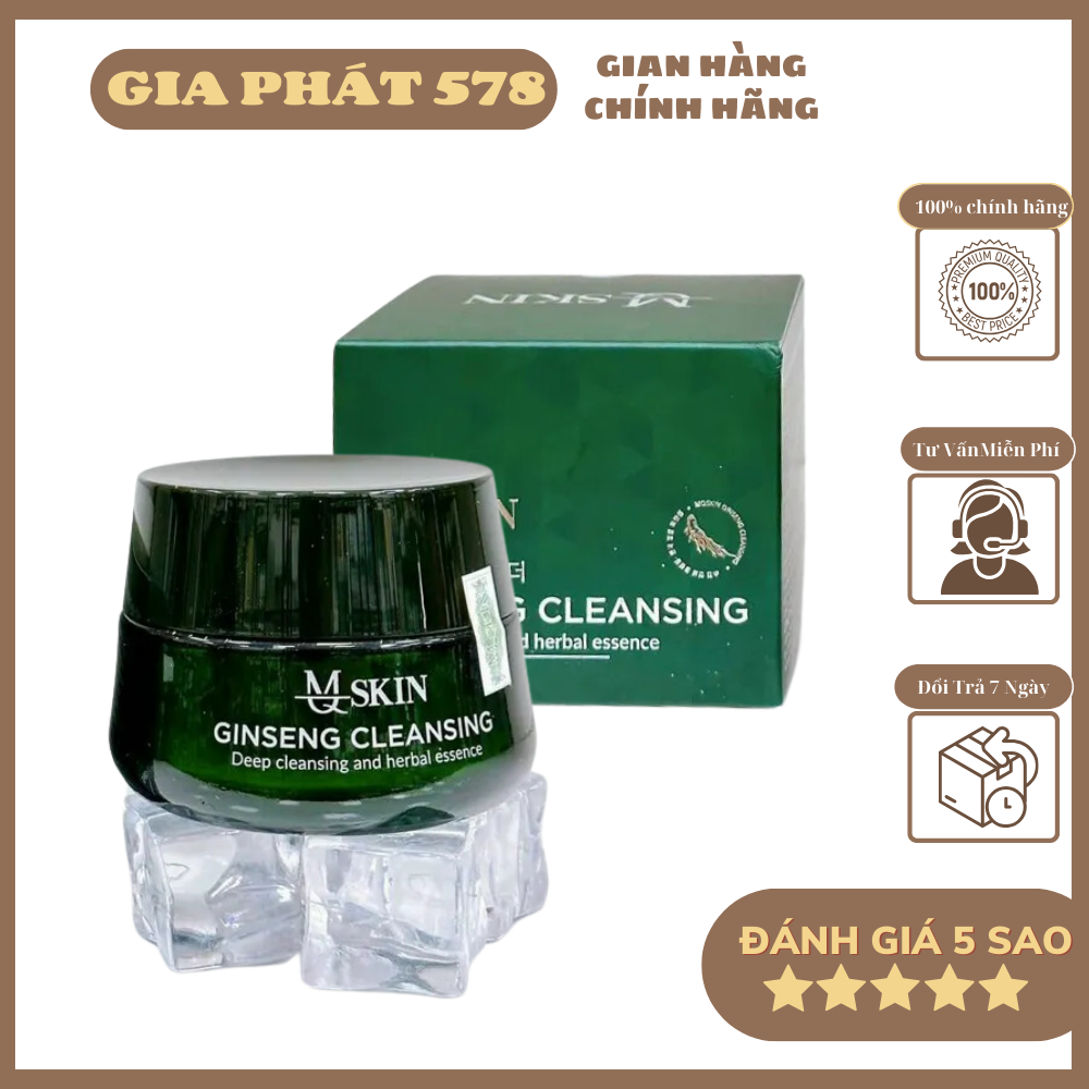 Bột Rửa Mặt Nhân Sâm MQSkin Nhân Sâm Mới hộp 100g