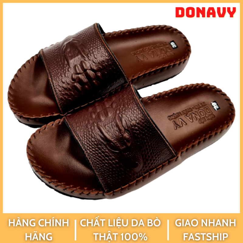 DÉP QUAI NGANG NAM DA BÒ 100% QUAI CÁ SẤU NỔI BẬT HÀNG CÔNG TY CHẮC CHẮN D.CSL