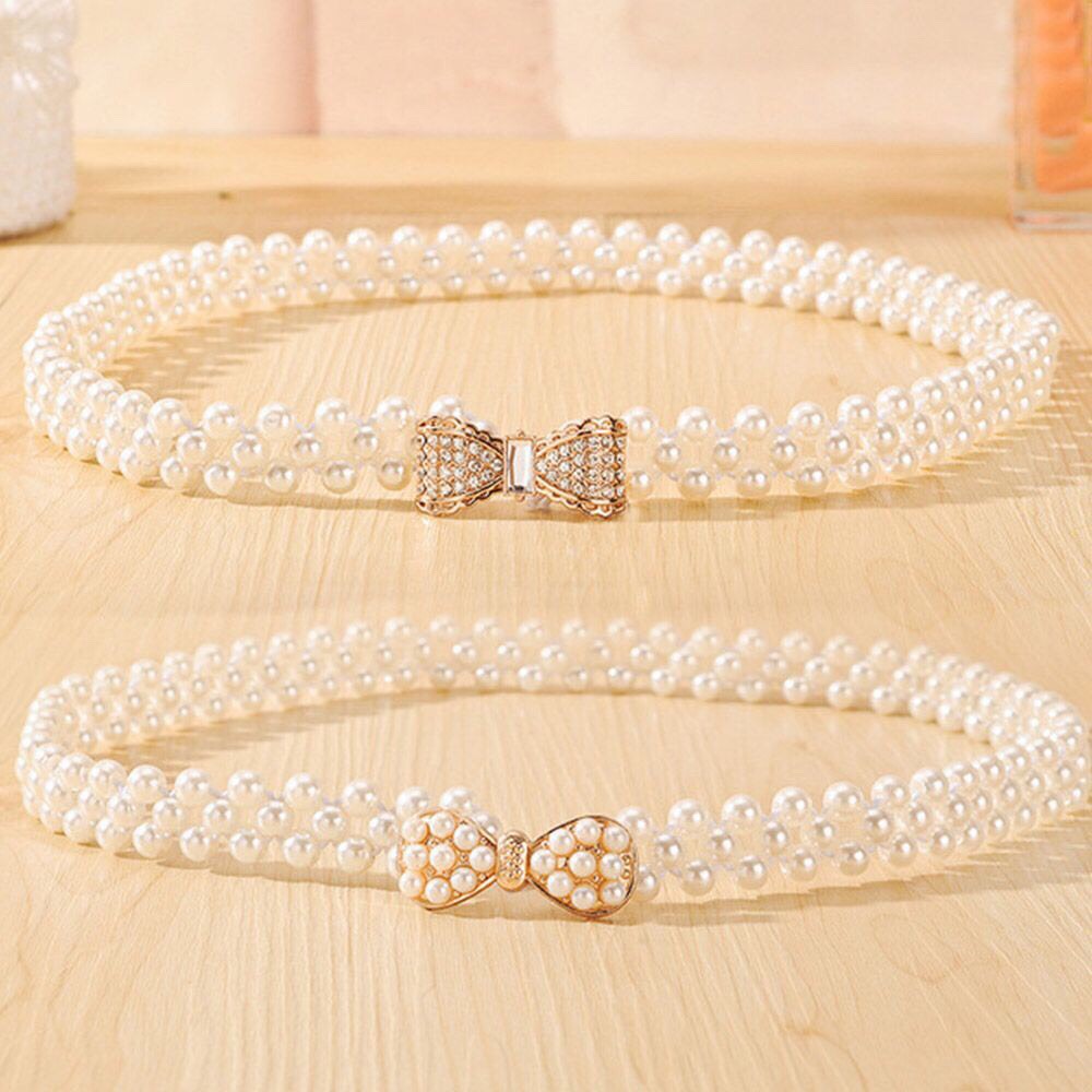 DÂY ĐAI LƯNG NGỌC TRAI TRẮNG  ĐÍNH ĐÁ