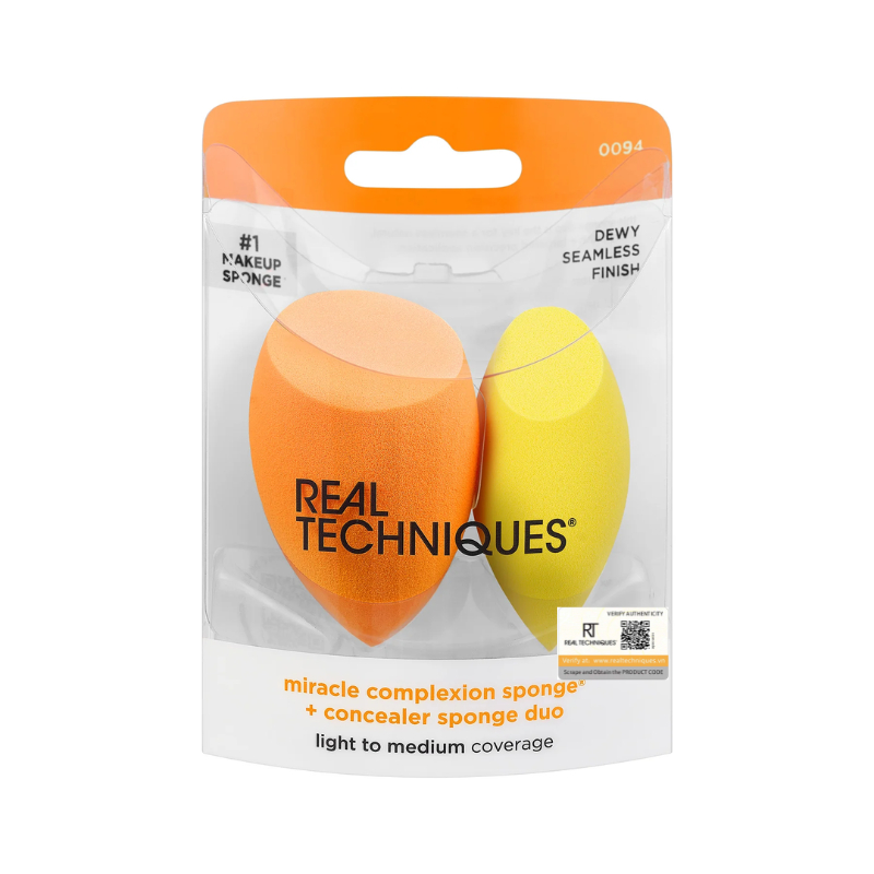 Combo bộ mắt 8 cây RT Real Techniques Eye Essentials 01991 kèm 2 mút đa năng RT Real Techniques Miracle Sponge 0094