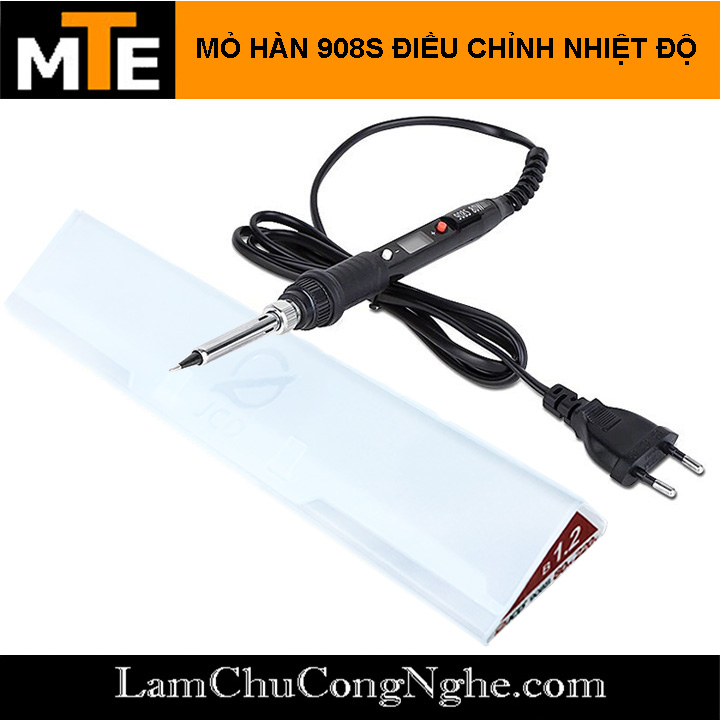 Mỏ hàn thiếc 908S 220V 80W điều chỉnh nhiệt độ hiển thị LCD