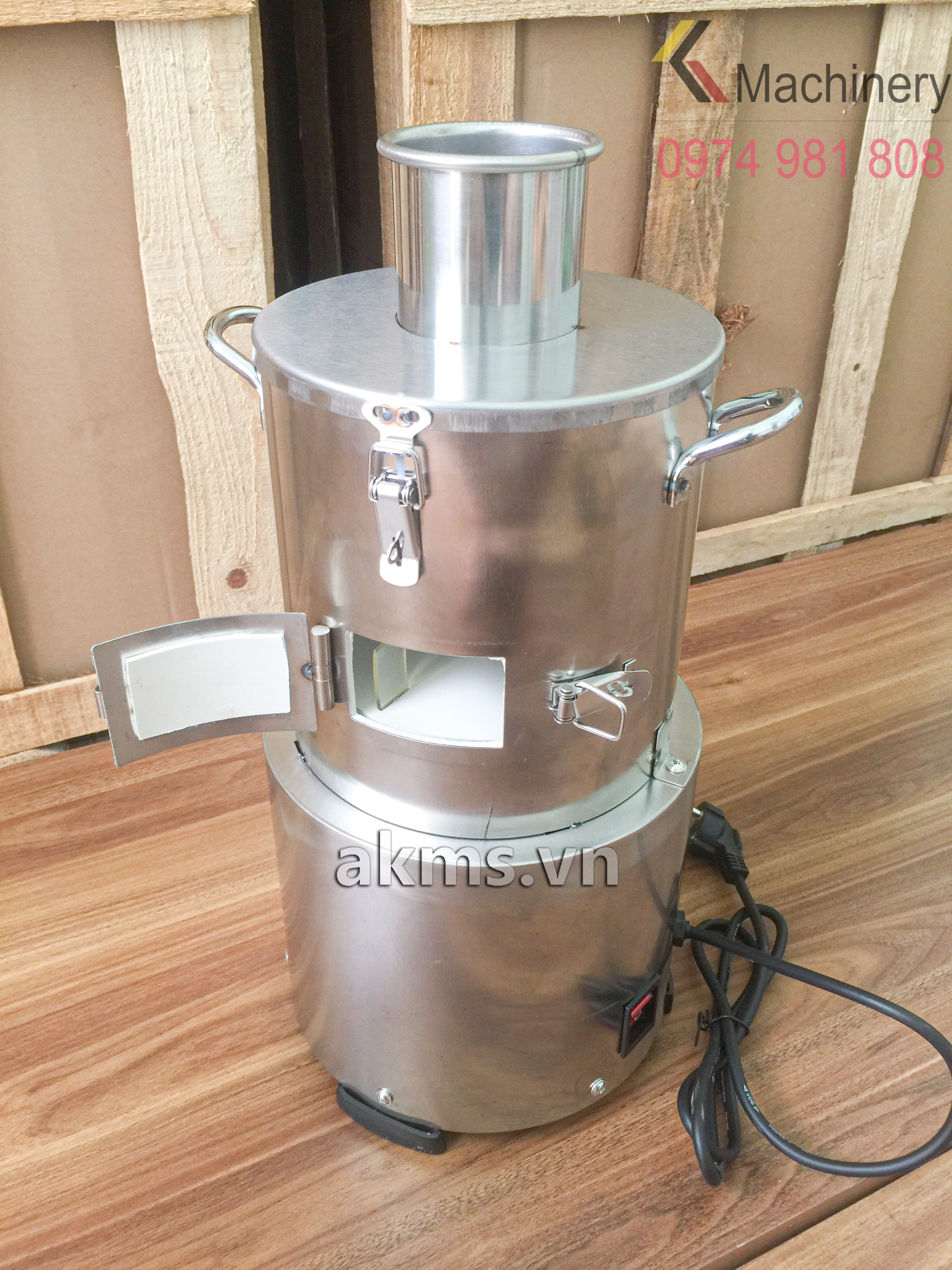 Máy bóc vỏ hành tỏi khô model JC-003 năng suất 20kg/giờ, công suất 200W