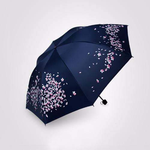 Dù Xếp Hoa Anh Đào (màu xanh đen)