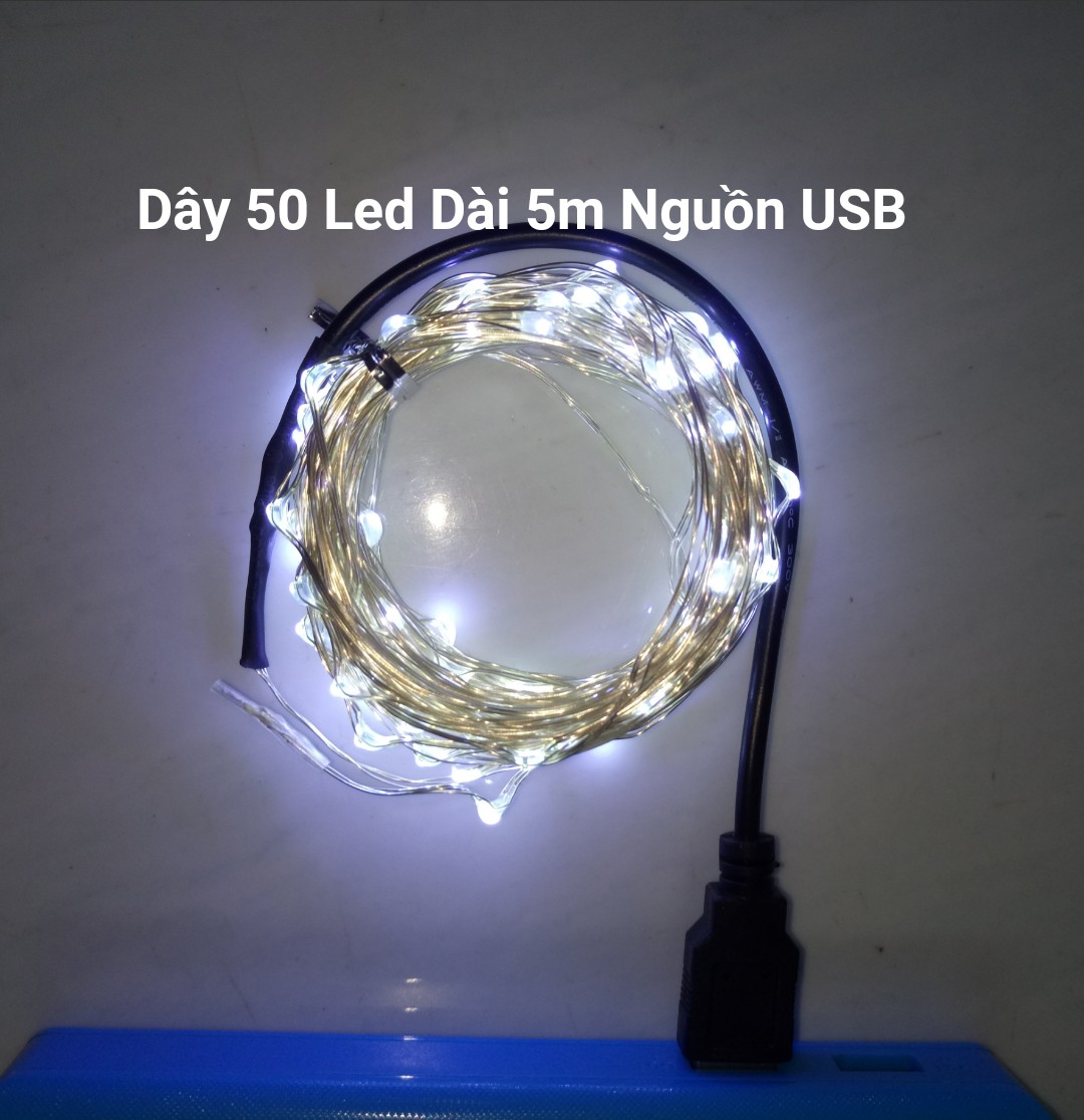Dây Đom Đóm 50 Led Dài 5m Cổng USB