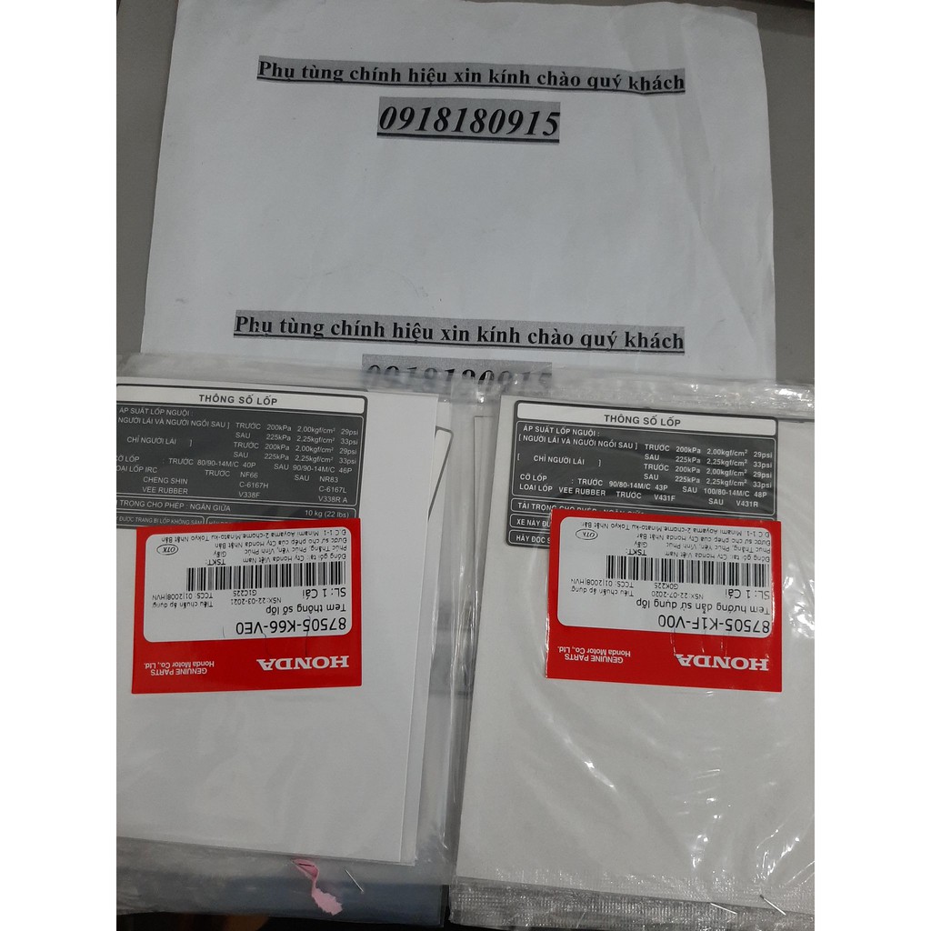 Tem thông số lốp abl 125 honda