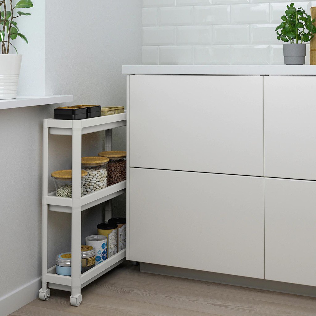 Kệ phòng tắm Ikea Vesken có bánh xe