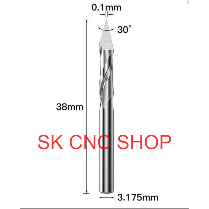 Mũi phay PCB - 30 độ - SK CNC SHOP