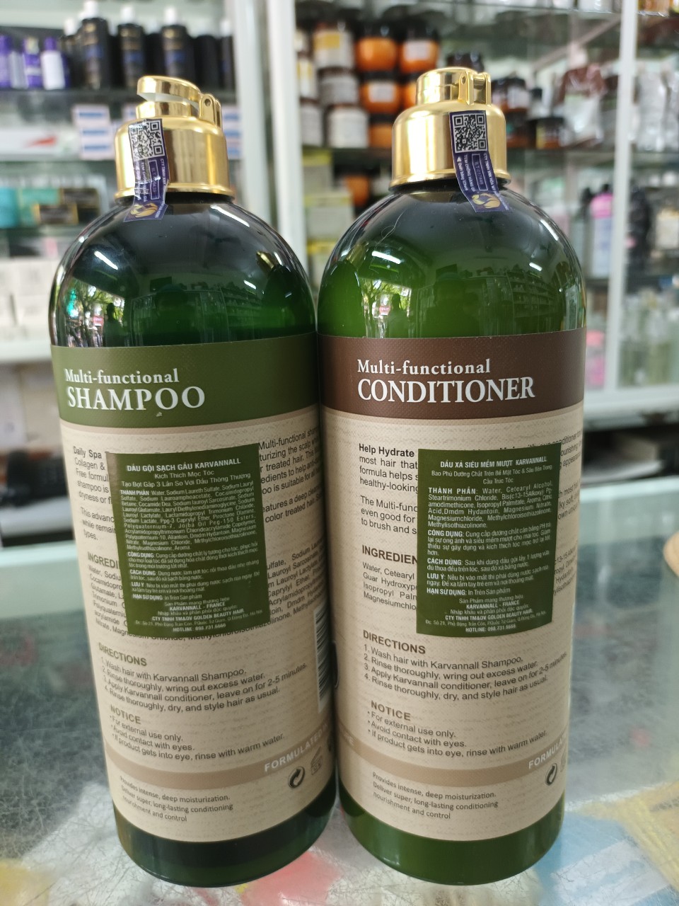 CẶP DẦU GỘI XẢ KARVANNALL ORGANIC 800ML X2