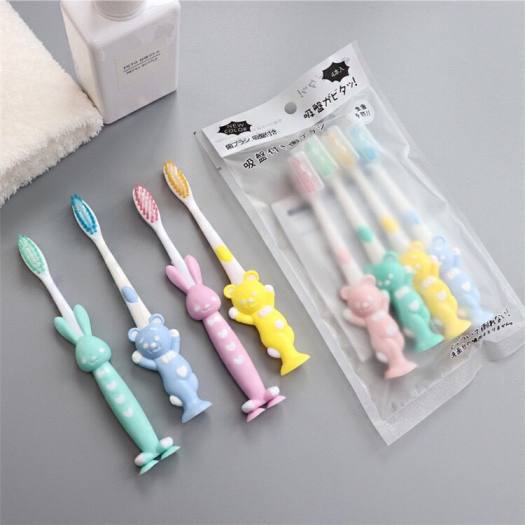 Set 4 Bàn Chải Gấu Thỏ Siêu Đáng Yêu Cho Bé