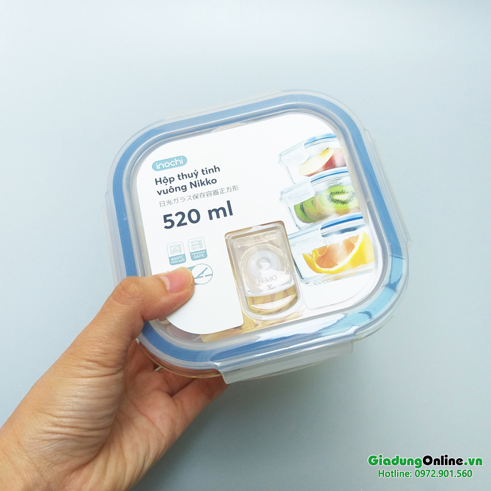 Hộp thủy tinh tròn Nikko 950ml (2 ngăn)