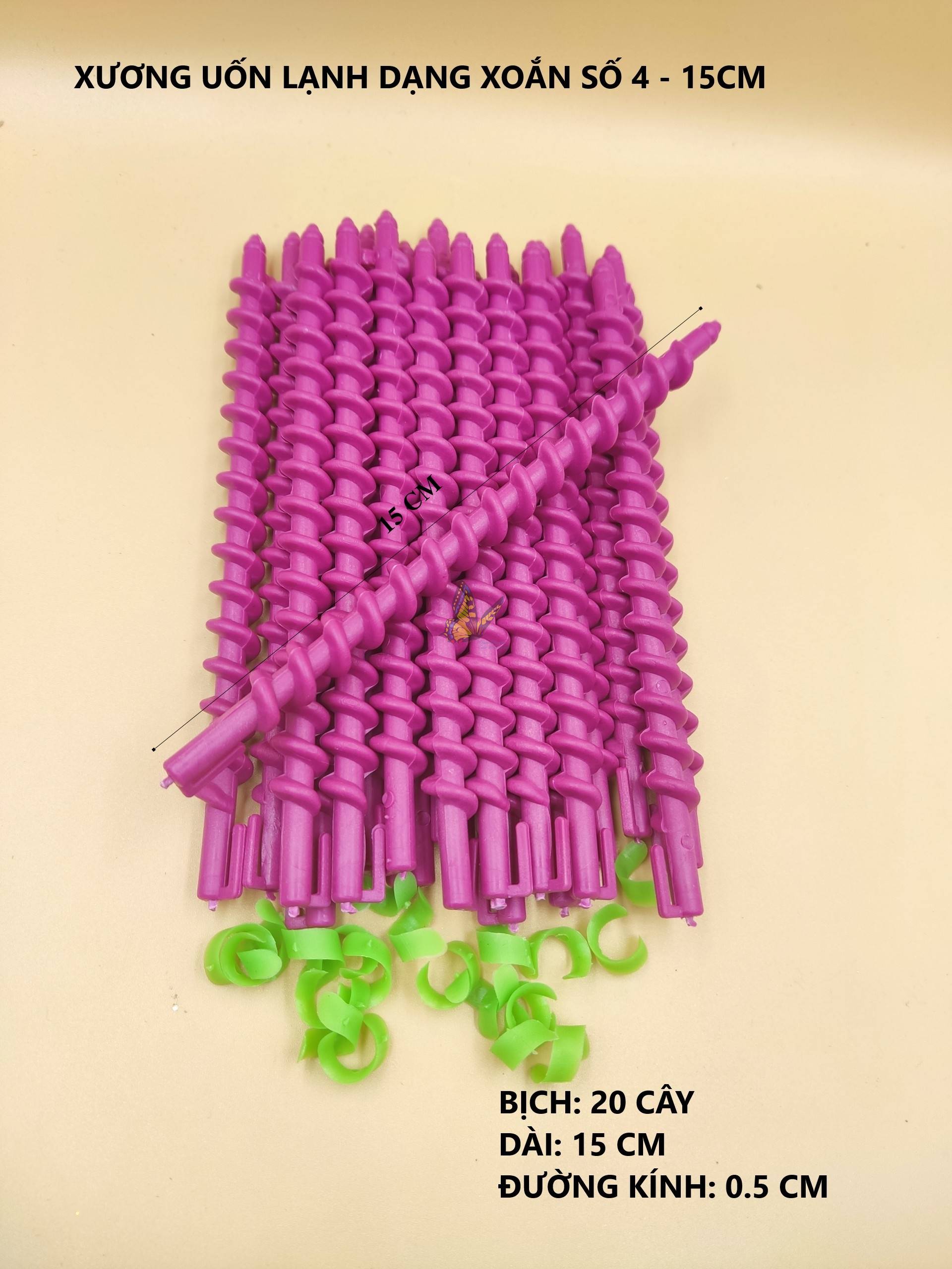 Xương uốn lạnh tóc dạng xoắn bịch