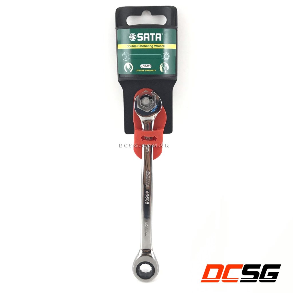 Cờ lê vòng miệng tự động 10mm Sata 43606