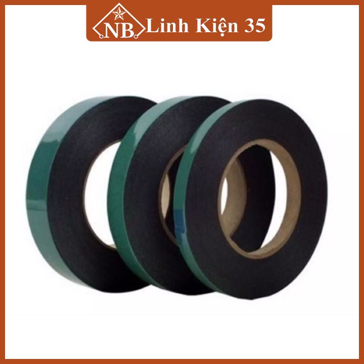 Băng dính xốp 2 mặt chiều rộng 1.2cm/2cm/2.4cm/5cm