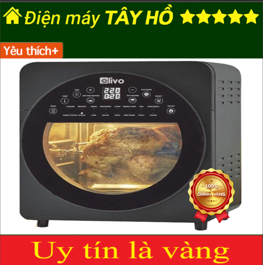 [Tặng 1 bộ xịt + kẹp + sách nấu ăn ][BH 24 THÁNG][Hàng mới về] Nồi chiên không dầu OLIVO AF150