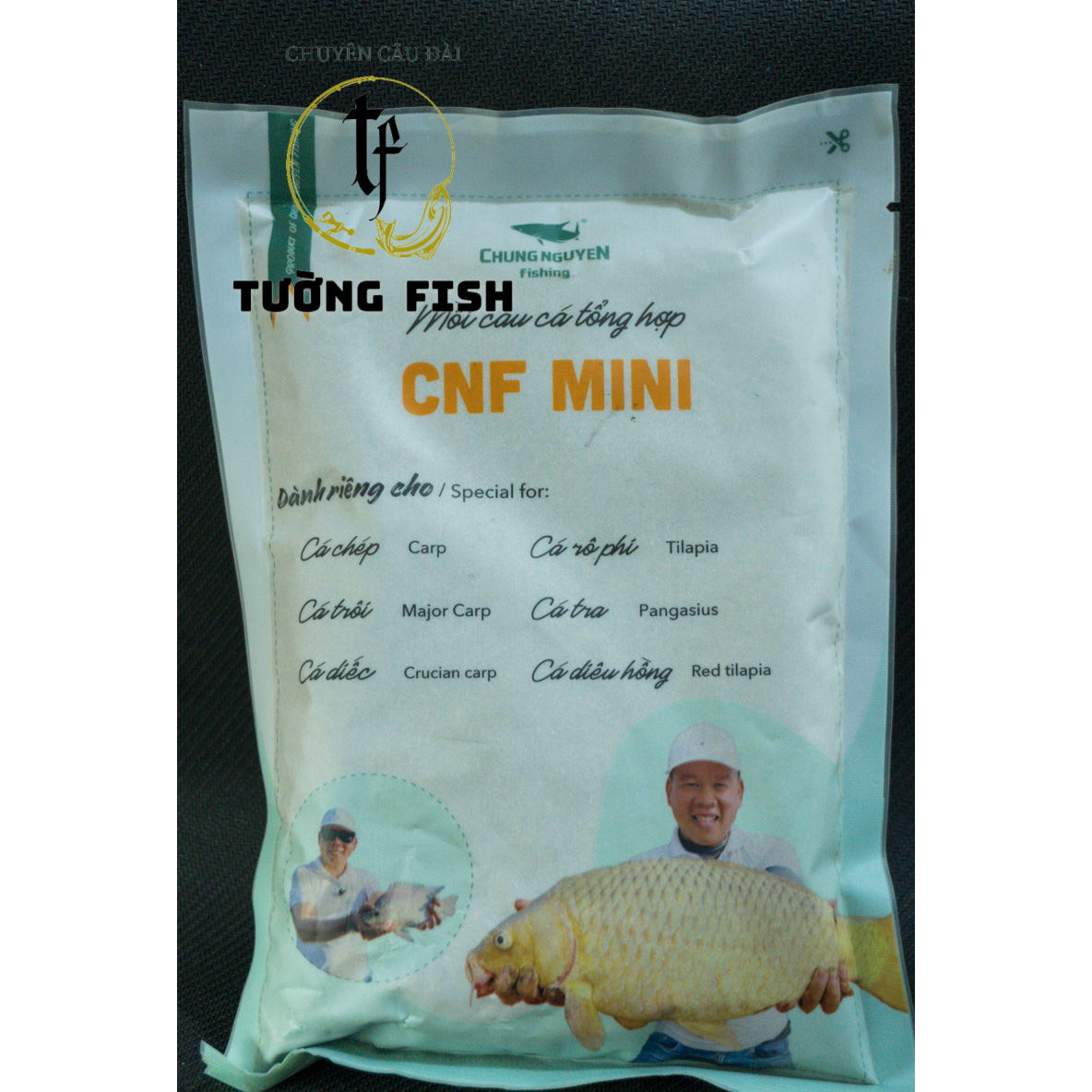 Mồi câu cá tổng hợp cám cnf mini chung nguyễn fishing gói 300g dùng câu chép, trôi, trắm, phi