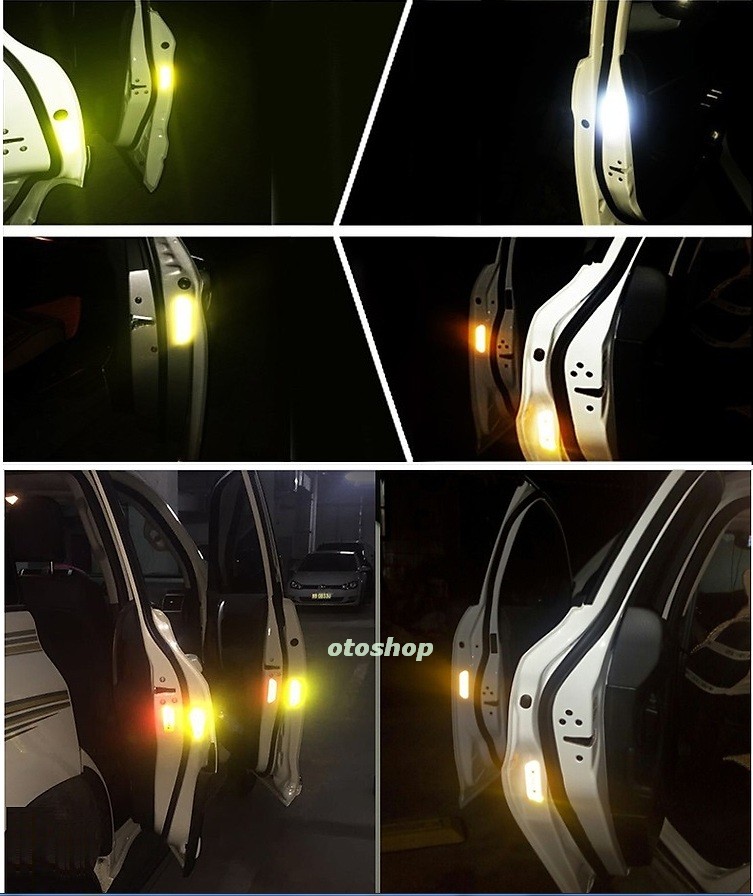 [HCM]Bộ 4 sticker phản quang cảnh báo mở cửa xe