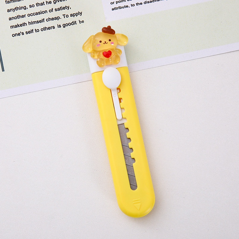 Dao Rọc Giấy Mini Hình Ngộ Nghĩnh, Dao Rọc Giấy Mini Gắn Charm Unboxing Cute