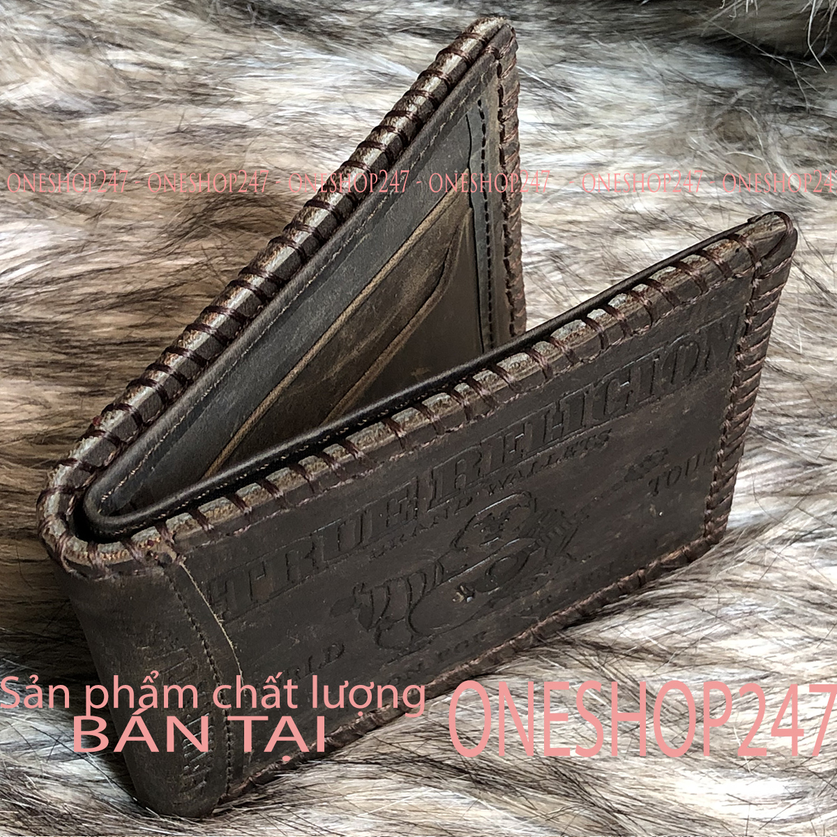 Bóp da bò Thủ Công VIỆT NAM A21V  ONESHOP247 A21V