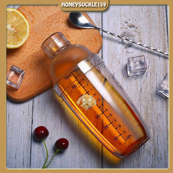 Bình Lắc Nhựa Siêu Cứng Có Vạch Đen In Đậm Dùng Pha Chế CocktailTrà SữaTrà Chanh Shaker 700ml