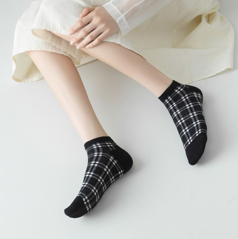 Set 10 Đôi Tất Vớ Nữ Cổ Bèo Black