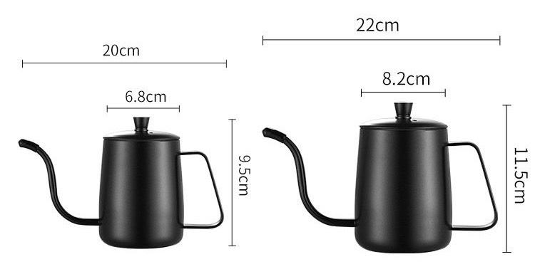 Bình pha cà phê inox 304, bình cổ ngỗng W1coffee