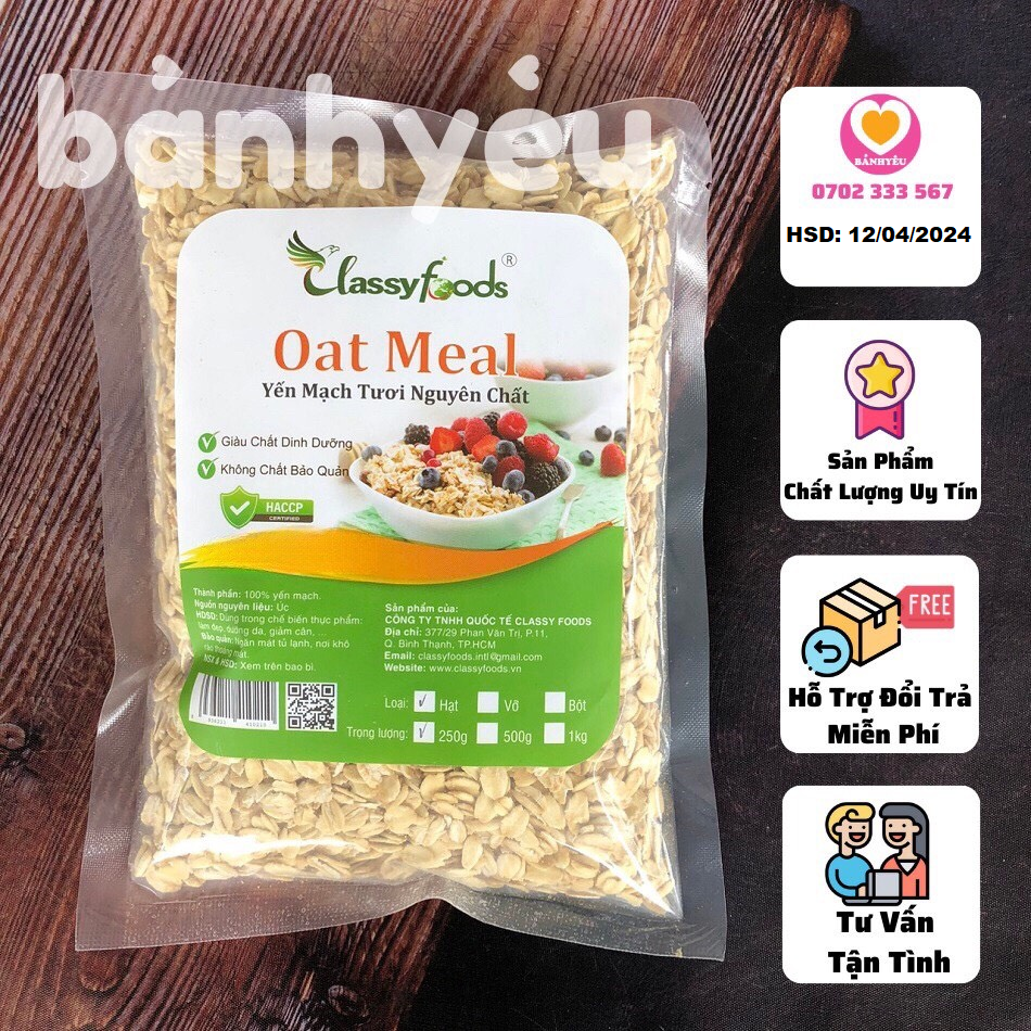 250g Raw rolled oats