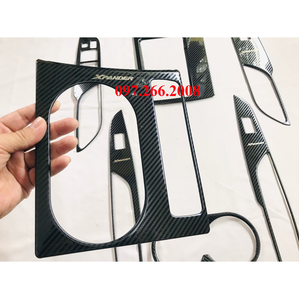 Ốp nội thất xe Mitsubishi Xpander 2018, 2019, 2020 titan vân carbon cao cấp