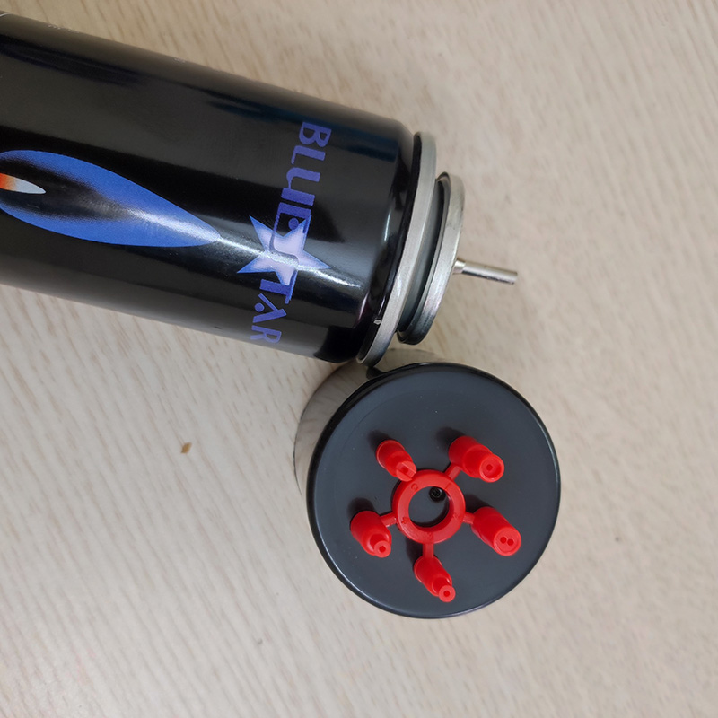 Bình Gas Blue Star Loại Nhỏ 180ML/150G Bơm Bật Lửa Khò Gas Chuyên Dụng Siêu Tiện Lợi Tặng Kèm 5 Đầu Bơm