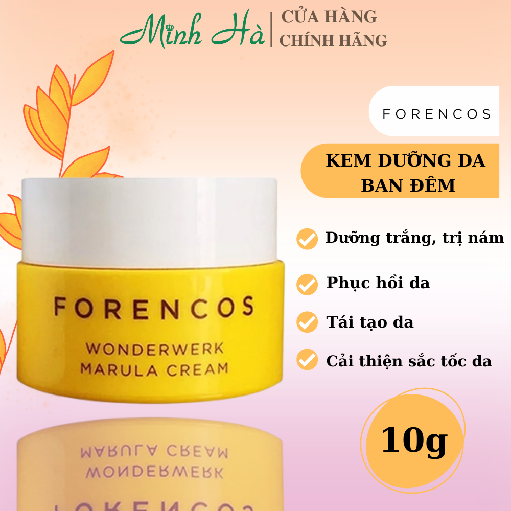 Kem Dưỡng Forencos Wonderwerk Marula Cream giúp trắng da, cải thiện nám, chống lão hóa da ban đêm
