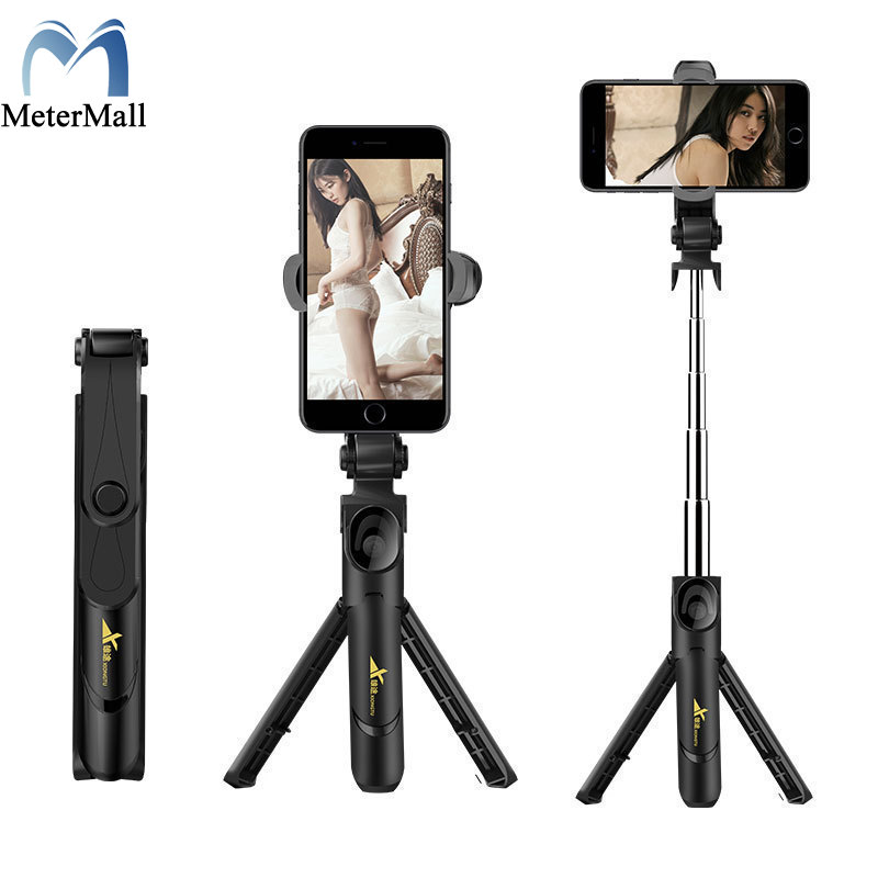 XT09 Tripod Stand Extendable 360° Rotation Self-timer Bluetooth Selfie Stick Monopod Foldable Live XT10 Mobile Phone Bracket