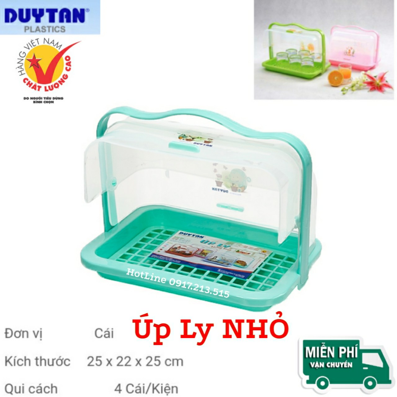 Khay úp ly Duy Tân có nắp Nhỏ