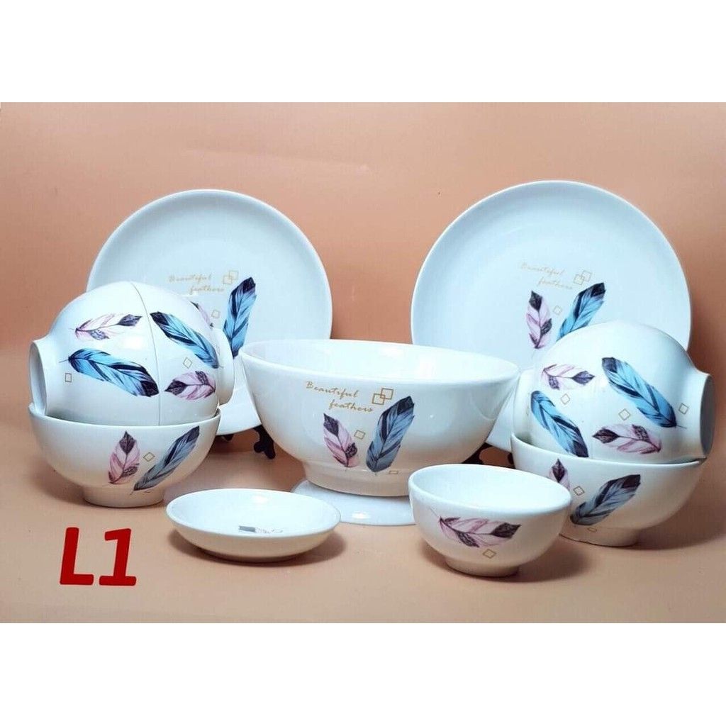 bộ bát đĩa bát tràng  11 món