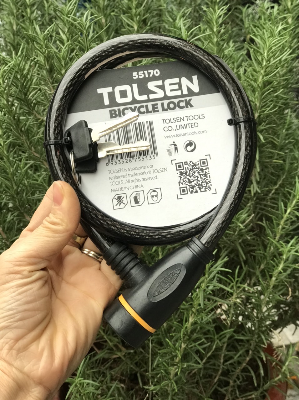 Ổ Khóa Dây xe đạp Tolsen 55170 (80cm )