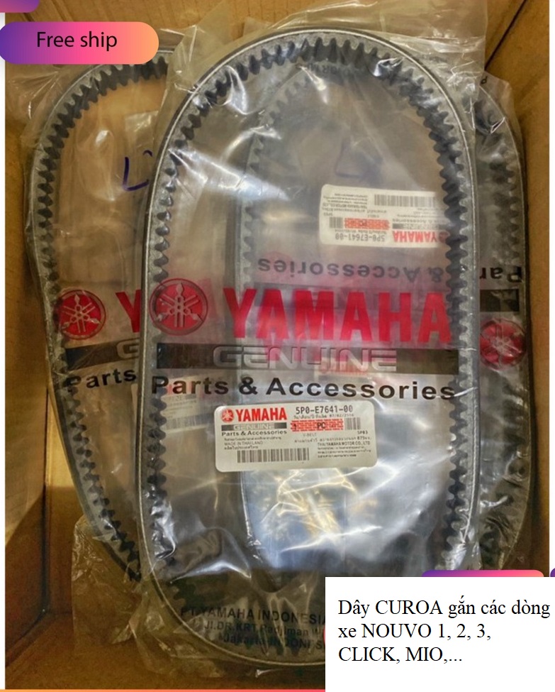 Dây curoa xe máy cao cấp gắn các dòng xe tay ga nouvo 1,2,3,mio/ novo lx/ novo 5,6/ luvias/ nozza/ grande