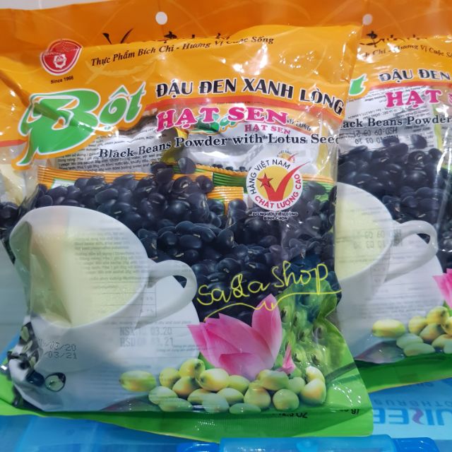 Bột đậu đen xanh lòng hạt sen có đường 350gr