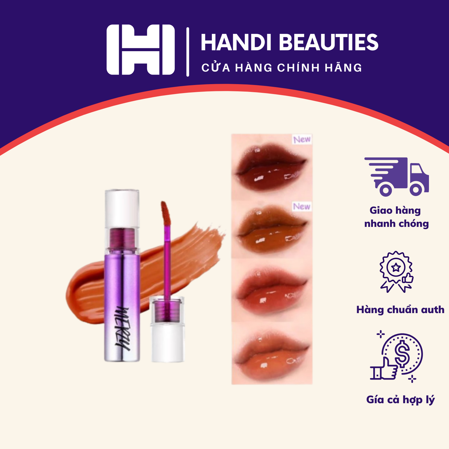 [GIẢM 50K PHÍ SHIP] Son Tint Lì Bóng Merzy Aurora Dewy (CÓ SẴN - FULL MÀU)