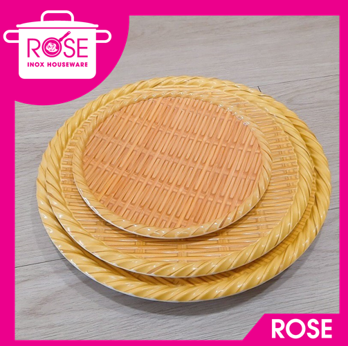 Dĩa Nhựa Giả Mây Mẹt Tre Tròn Nhiều Size - Mẹt Nhựa Giả Mây Mẹt Đựng Bún Đậu