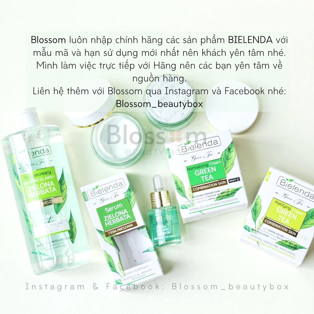 Sữa rửa mặt trà xanh da dầu mụn Bielenda (Ba Lan) 200ml