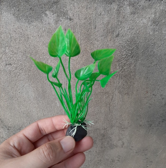 Phụ kiện trang trí bể cá: cây nhựa mini