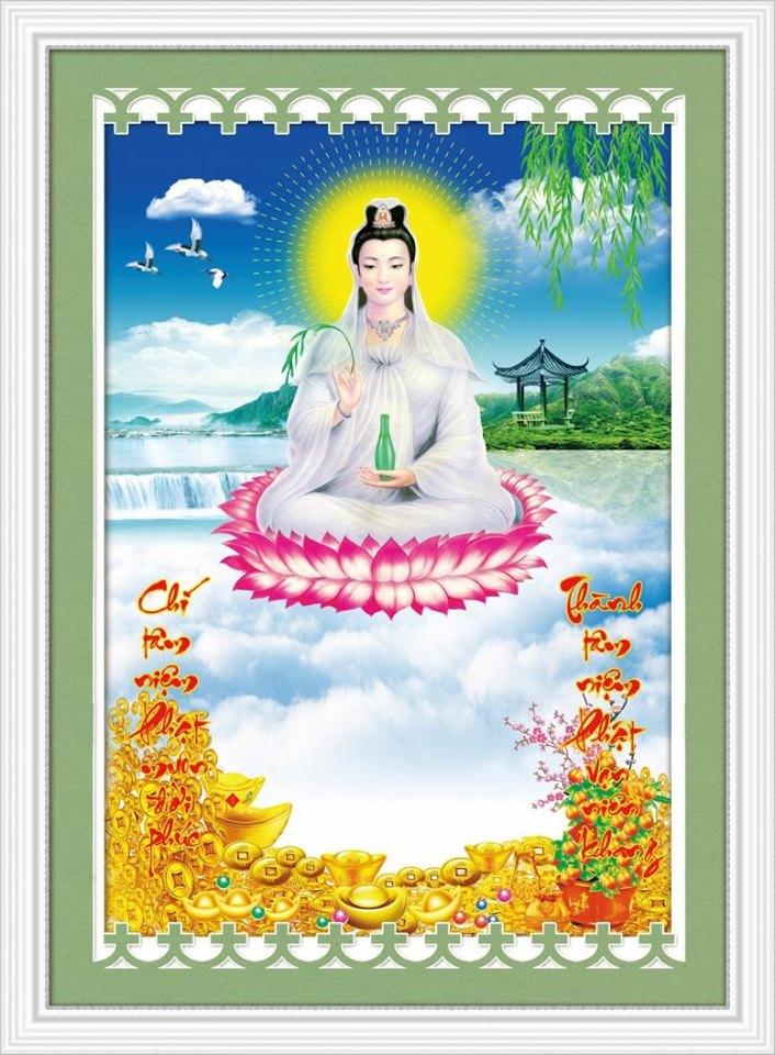 Tranh thêu chữ thập 3D Phật Bà Quan Âm tượng trưng cho tâm hạnh từ bi đem lại sự an vui cho Gia đình bạn 88963