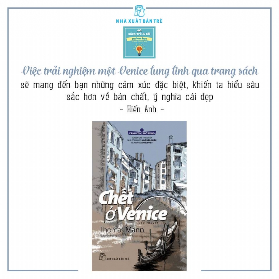 Sách NXB Trẻ -  CHẾT Ở VENICE (tiểu thuyết) (TS Cánh Cửa Mở Rộng)