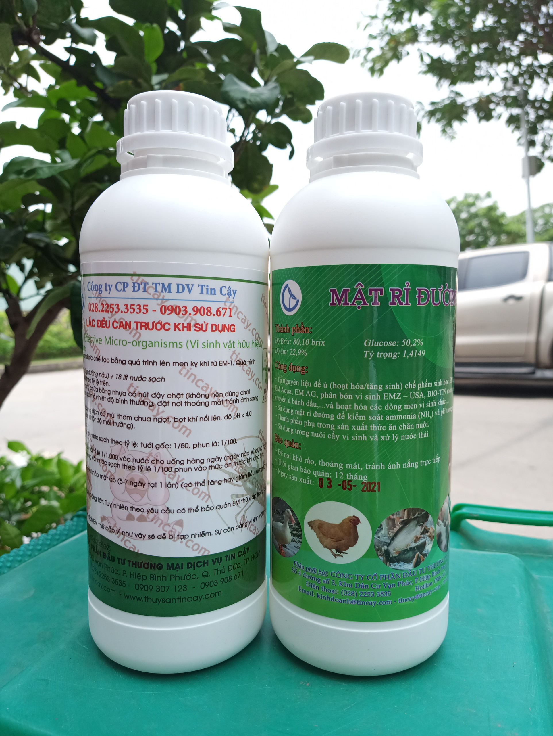 Combo 1 lít ủ nhân sinh khối thành EM2- gồm men vi sinh EM1 và 1 lít mật rỉ đường (Men gốc + mật rỉ đường 1 lít)