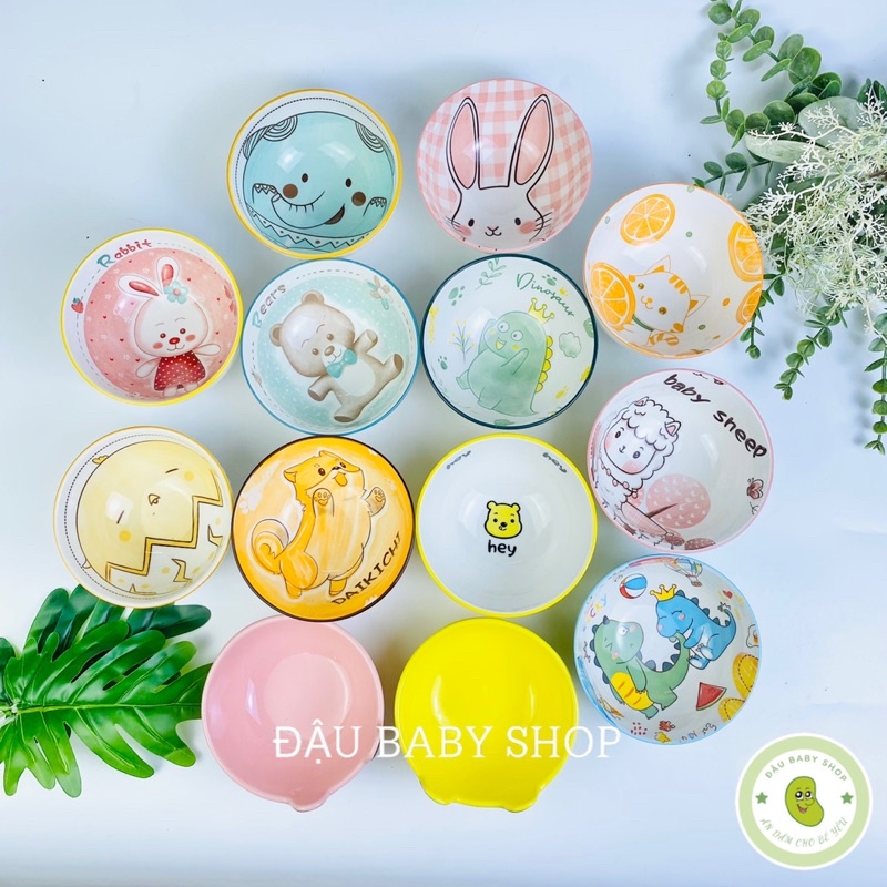 Bát ăn dặm gốm sứ, bát ăn dặm kiểu Nhật cho bé