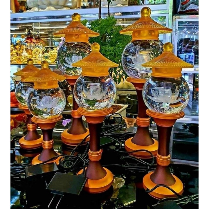 Đèn Led Thờ Cúng Nắp Ô Lưu Ly - Đèn Thờ Phụng Cao Cấp (Nhiều Size)