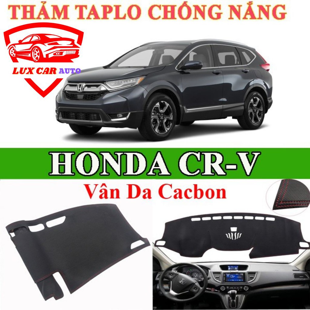 Thảm taplo Honda CRV 2017-2020 da vân cacbon, thảm phủ taplo