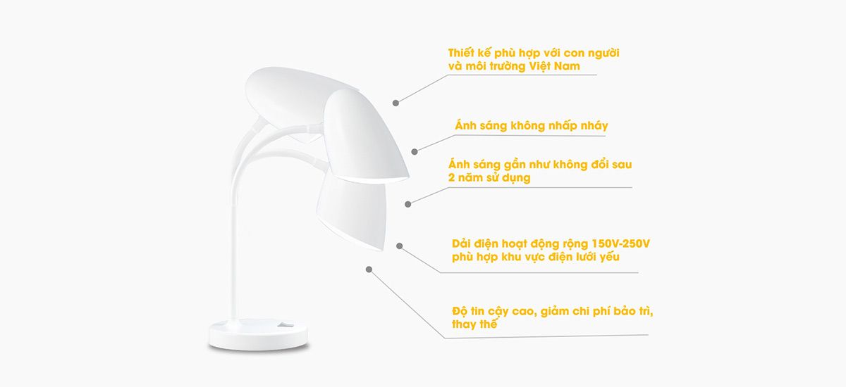 Đèn bàn LED SUNLIKE Rạng Đông RL 38