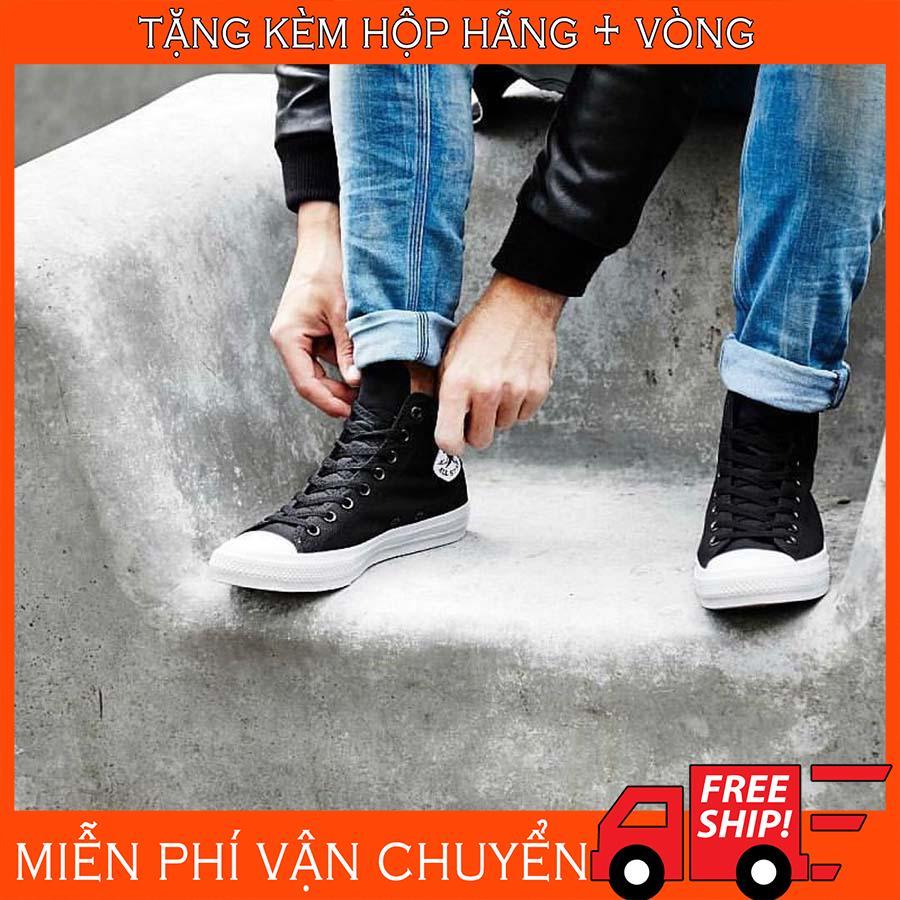 [CÓ KÈM HỘP] Giày Converse Chuck Taylor 2 Đen Trắng Cao Cổ (Thời Trang)