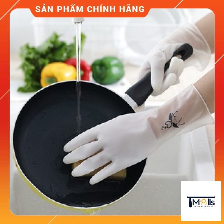 Bao Tay Rửa Chén Cao Su Hình Hươu Siêu Dai