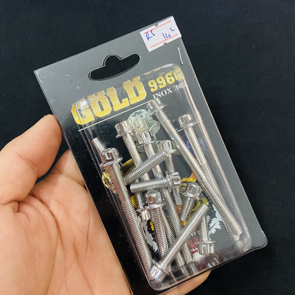 [HCM]FULL BỘ ỐC LỐC MÁY INOX SALAYA CÁC DÒNG XE THÔNG DỤNG SÁNG BÓNG THEO THỜI GIAN